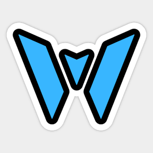 W Letter Sign Design Element Vector Sticker